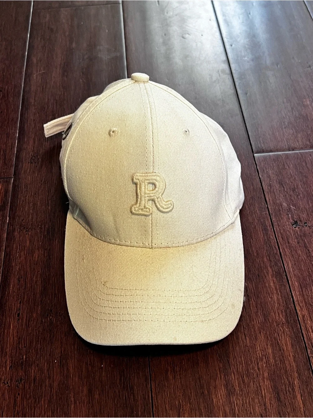 Amazon Beige 'R' Embroidered Baseball Cap - Picture 1 of 3